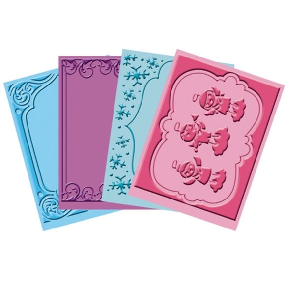 Cuttlebug 4-pc embossing folders - WINTER FROLIC - Picture 1 of 8